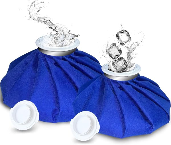 2 PCS Upgrade Ice Pack Injuries Reusable,11in & 9in Ice Bags Hot Water for Injuries, Soothe Pain and Stay Cool, Old School Style and Traditional Ice Packs, Versatile and Easy to Carry